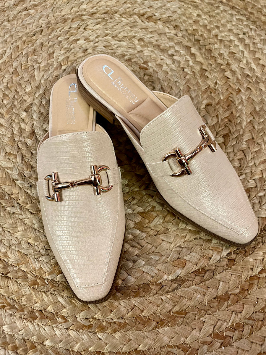 cream mules womens
