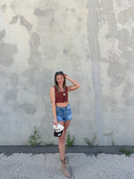 Cropped Plaid Corset Tank