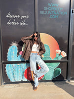 Brown Pleather Jacket