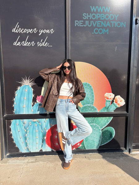 Brown Pleather Jacket