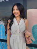 Oatmeal Striped Jumpsuit