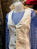 Royal Blue Pearled Top