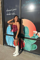 Maroon Western Tube Top