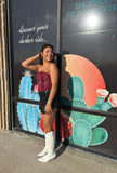 Maroon Western Tube Top
