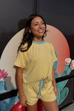 Yellow + White Striped Set