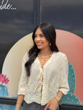 Ivory Tie Blouse