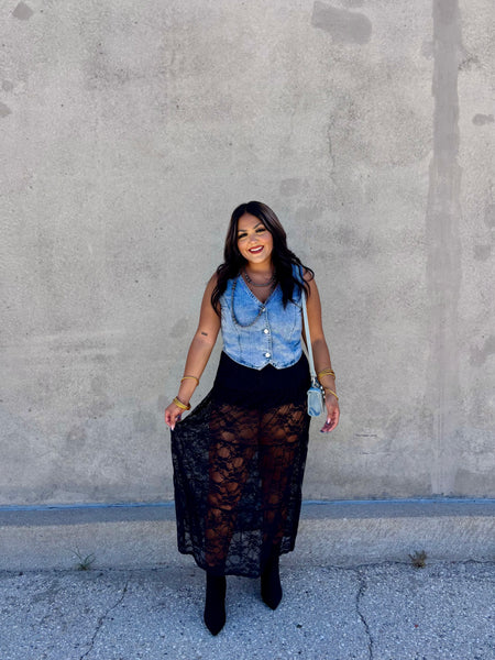 Black Lace Skirt