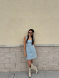 Striped Blue + White dress