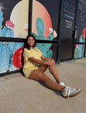 Yellow + White Striped Set