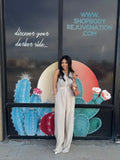 Oatmeal Striped Jumpsuit