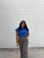 Blue Cinched Top