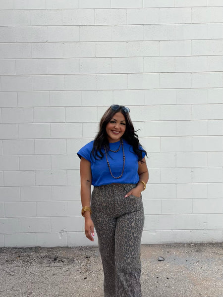 Blue Cinched Top
