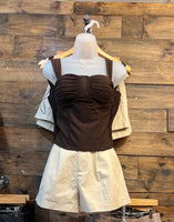 Brown Corset Tank