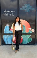 Black Leopard Linen Pants