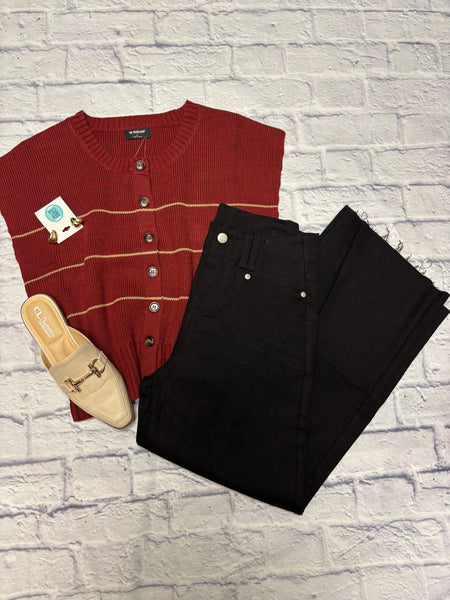 Maroon Buttoned Vest