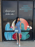 Dusty Blue Romper