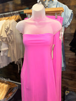 Hot Pink Strapless Dress