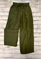 Satin Cargo Pants