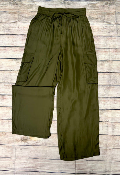 Satin Cargo Pants