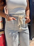 Denim Striped Pants