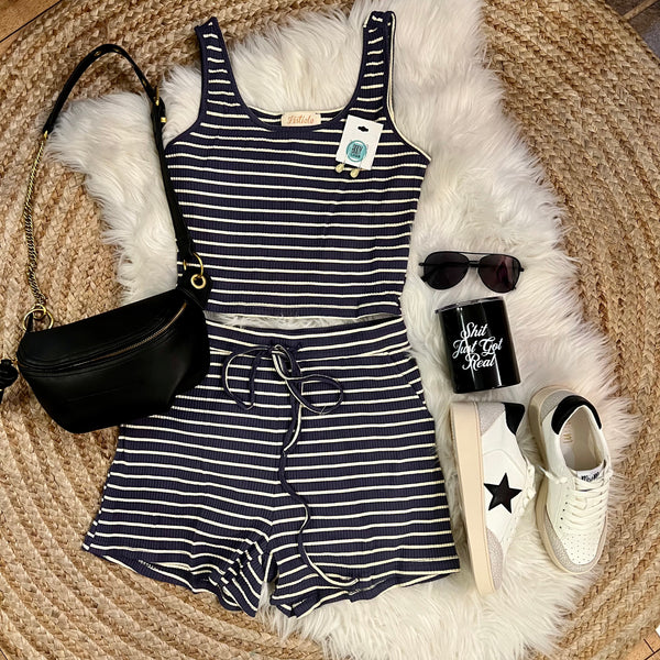 Navy Striped Set(Sold Separate)