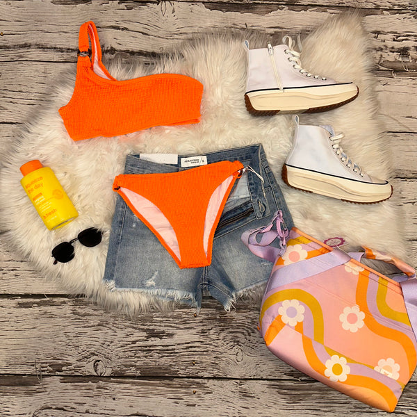 Neon Orange Swimsuit (Sold Separately)