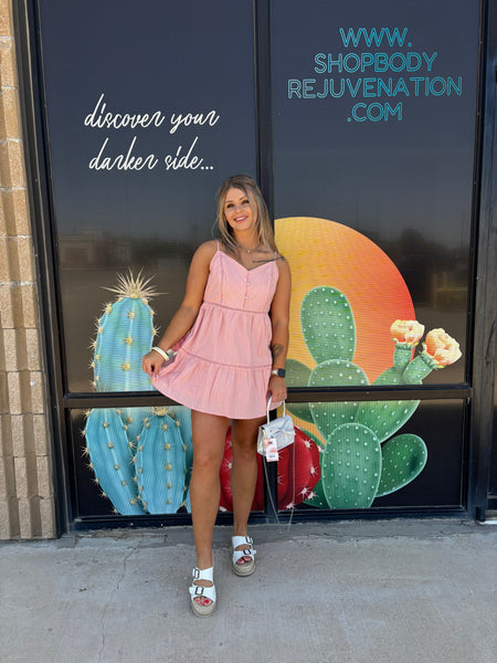 Pink Flowy Dress