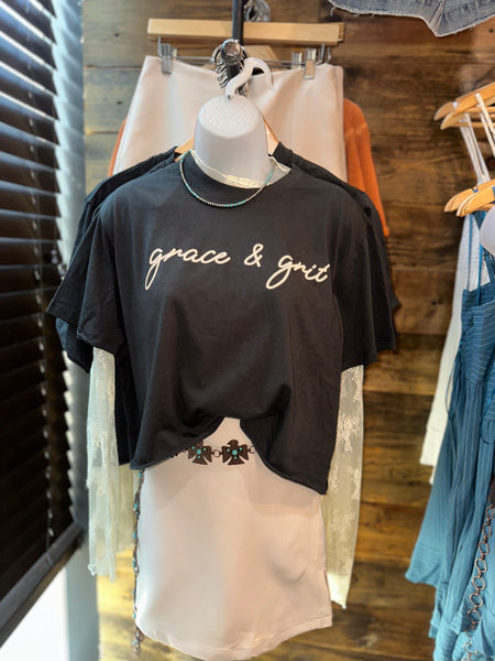 'Grace & Grit' Cropped Tee