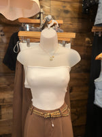 Ivory Strapless Top