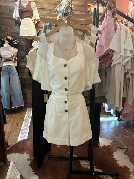 White Linen Set