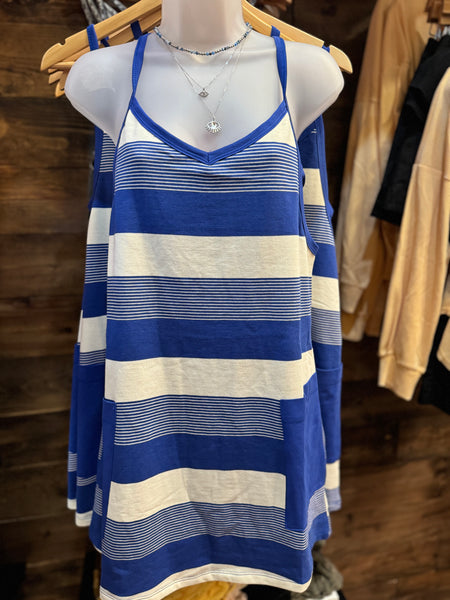 Blue Striped Dress