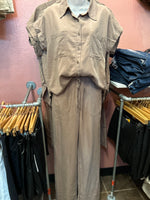 Taupe Button Up Pant Set (Sold Separately)