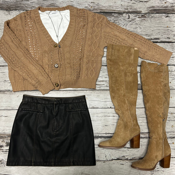 Soft Brown Knitted Cardigan