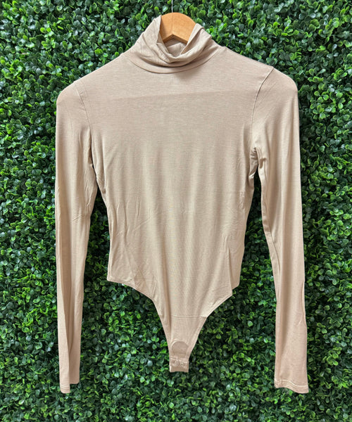 Taupe Turtleneck Body Suit