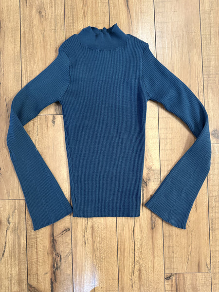 Deep Teal Mock Neck