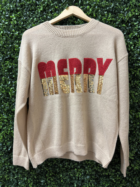 Taupe 'Merry' Sweater