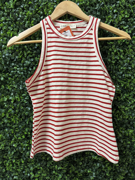 Red & Ivory Halter Tank