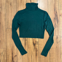 Emerald Cropped Turtleneck