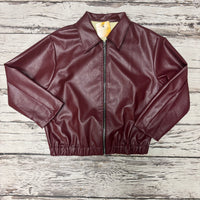 Wine Red Leather Jacket