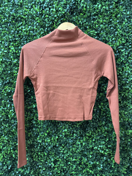 Pumpkin Cropped Turtleneck