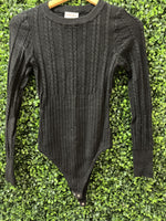 Black Knit Bodysuit