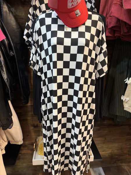 Checkered Maxi Dress