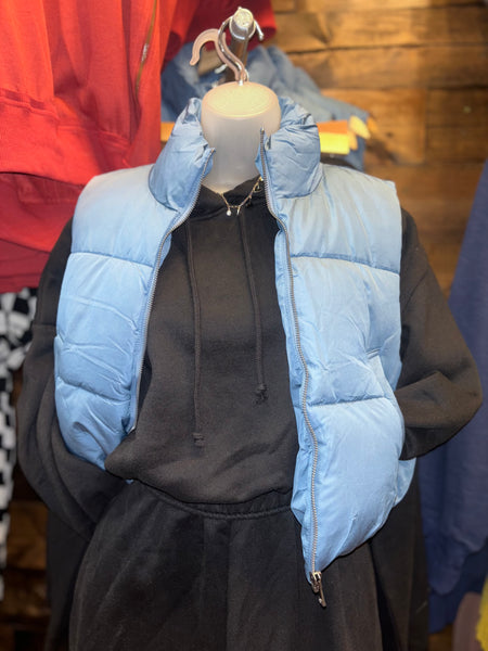 Light Blue Puffer Vest