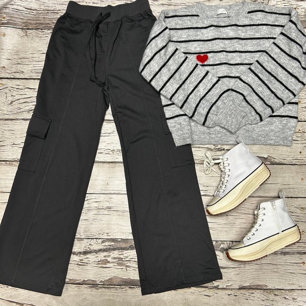 Grey Straight Leg Sweats