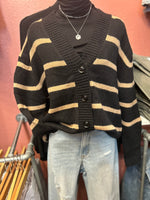 Sand Striped Cardigan