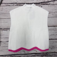 White with Pink Lining Vest