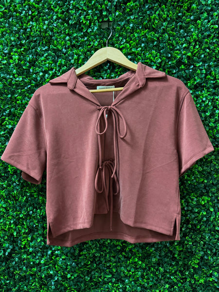 Short Sleeve Bow-Tie Tee