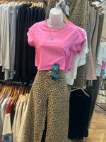 Leopard Print Wide Leg Jeans