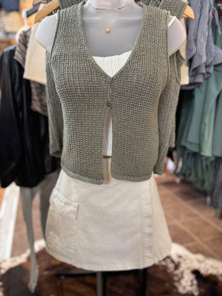 Sage Knit Vest