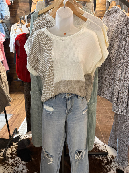 Brown & Cream Knit Shirt